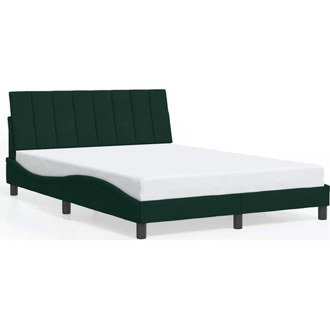 Maison Exclusive - Giroletto senza Materasso Hanko Verde Scuro 140x190 cm in Velluto