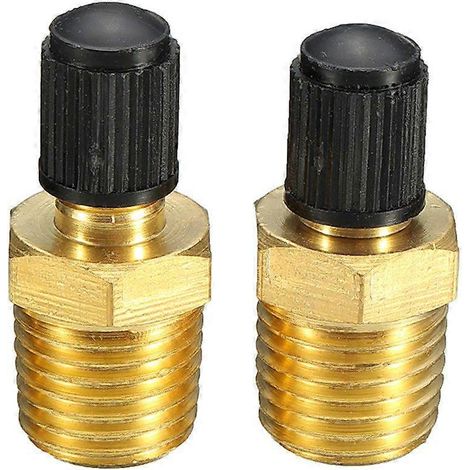 Vannes de remplissage de réservoir de compresseur d'air en laiton nickelé, filetage NPT 1/4 pouce (1/5)