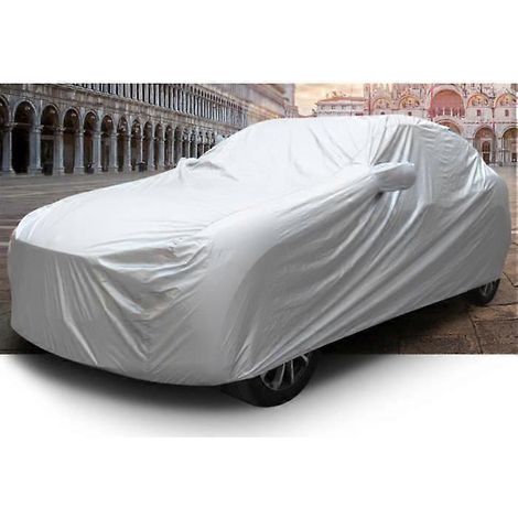 Housse de voiture Tecoom toutes saisons Housse extérieure intégrale sans fermeture éclair de porte ni poches pour rétroviseurs Protection contre le vent, le soleil, les UV, la pluie et la grêle Con (1/5)