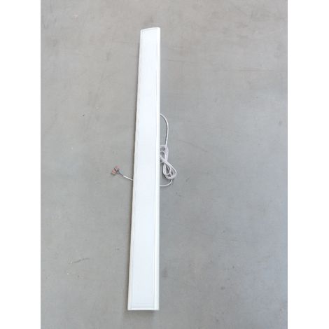 Plafonnier suspendu lineaire ovale LED 36W froid 6000K 3150lm sur socle 1200x98x34mm 230V IP40 CL9834 (1/3)