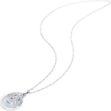 Collier loupe 4,5x en métal, pendentif loupe portable avec chaîne pour la lecture, argent (1/5)