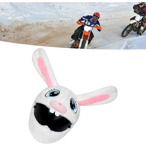 Motorradhelmüberzug, Tiermotiv, weicher, warmer Plüsch aus PP-Baumwolle, niedlicher Helmüberzug für Fahrrad, Motorrad und Outdoor-Aktivitäten, Beige (1/5)