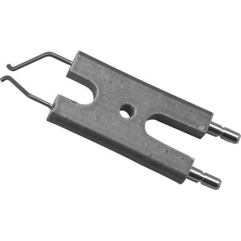 Electrode allumage chaudière 4 mm – Largeur porcelaine 25 mm – Longueur porcelaine 48 mm – Remplace CUENOD C4/C6/C8/C10 (1/2)