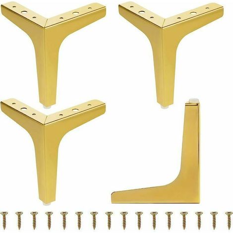 Set mit 4 Metallmöbelfüßen, 13 cm, moderne dreieckige Metall-Sofafüße für Schränke, Sofas und Stühle (1/4)