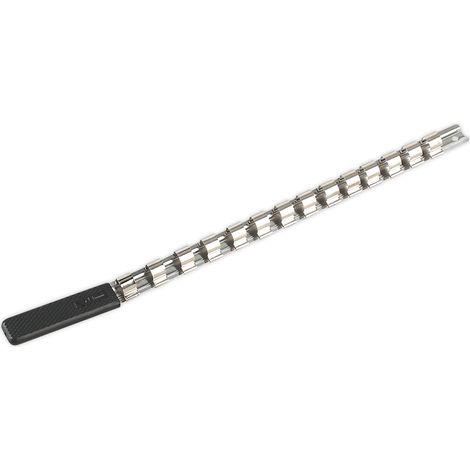 Sealey Premier Socket Retaining Rail with 14 Clips 1/2"Sq Drive (1/2)