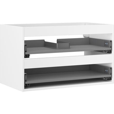 Mexen Box-A Korpus des Waschtischunterschranks 80 cm, 2 Schubladen, Weiß Matt - 91AX0-0800-470-2-01 (1/5)