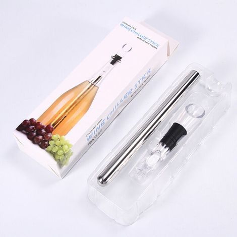 ZIJANG Wine Cooling Stick with Spout, Healthy and Leakproof, Fits Most Wine Bottle Mouths, a Great Gift for the Home, the (1/3)