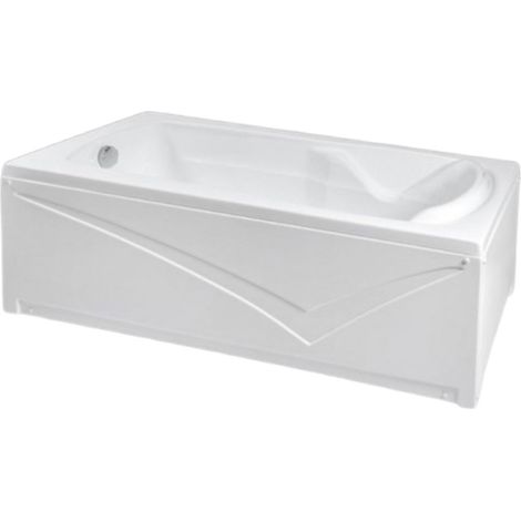 Baignoire Salomé avec tablier - 150-170x70cm - 180x80cm -190x90cm - Dimensions: 180 x 80 cm (1/3)