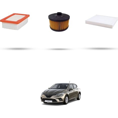 Kit tagliando 3 filtri compatibile con Renault Clio V 1.0 TCe 90 67Kw dal 2020 (1/5)