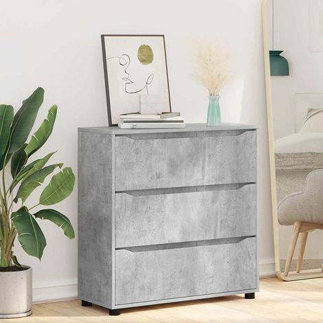 Aufbewahrungsschrank Beton Grau 80 x 31 x 81 cm Holzwerkstoff
