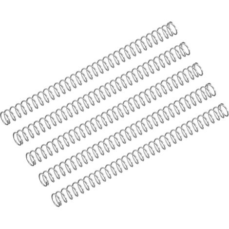 5pcs - Ressort De Compression - Acier Inoxydable 304 - Résistance à La Corrosion et Haute Élasticité Pour Mécanique et Électronique Ton Argenté 3mmx50mm (1/5)