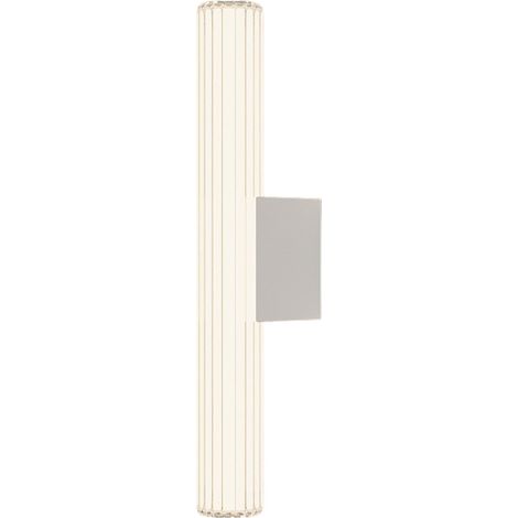 Applique moderna bianca, tubo di vetro con linee, 45 cm IP44, LED a colori variabili, 8W LINEA Light Prestige (1/5)