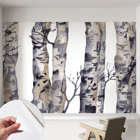 Carta da parati autoadesiva - Fotomurale adesivo - design elegante - stile moderno - Foresta di pioppi 152x104 cm (1/5)