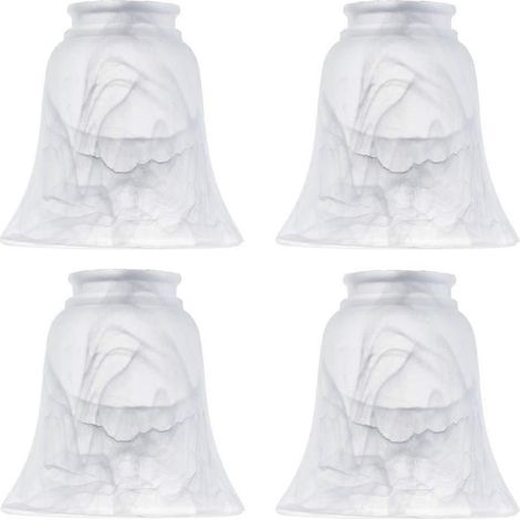 Abat-jour cloche en verre martelé transparent, fixation 21 8 po, paquet de 4, style 3, abat-jour de rechange, compatible avec une large gamme de luminaires et de projets (1/5)
