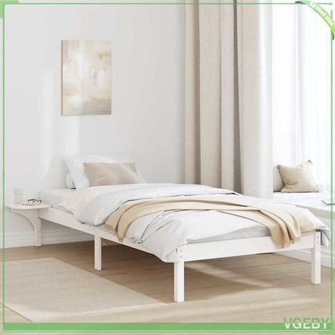 ABI Cadre de lit Blanc 90 x 200 cm Pin massif 7291712317767 (1/5)