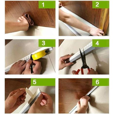 Selbstklebende Türdichtung für die Unterseite von Türen, schalldicht, einbruchhemmend, für Glastüren und Fenster, wasserdicht, winddicht, grau, Schutzklebestreifen (1/5)
