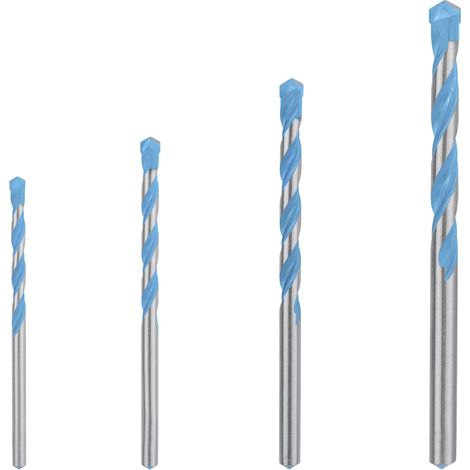 Bosch – Coffret de 4 forets multiconstruction 4 à 8 mm – Carbure pour béton, acier, bois – Précision de perçage 5x supérieure - CYL-9