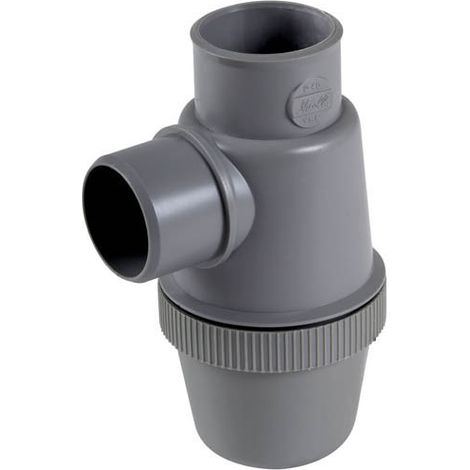 Nicoll – Siphon de lavabo entrée verticale 40mm – Filetage 1 1/4" – PVC résistant pour installations sanitaires – Pour espaces confinés