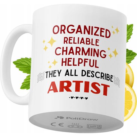 Taza de café/té divertida y humorística para artistas, con diseño gráfico y texto gracioso. Ideal para cumpleaños, santos, días festivos y ocasiones especiales. Perfecta para el hogar, la oficina o el (1/5)