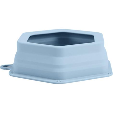 Gamelle pliable bleue en silicone pour chien – Anti-débordement, pour chiens, animaux de compagnie et accessoires de voyage (1/5)