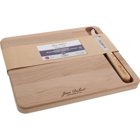 Jean Dubost Piatto per Formaggi in Legno di Faggio Naturale 30x25 cm