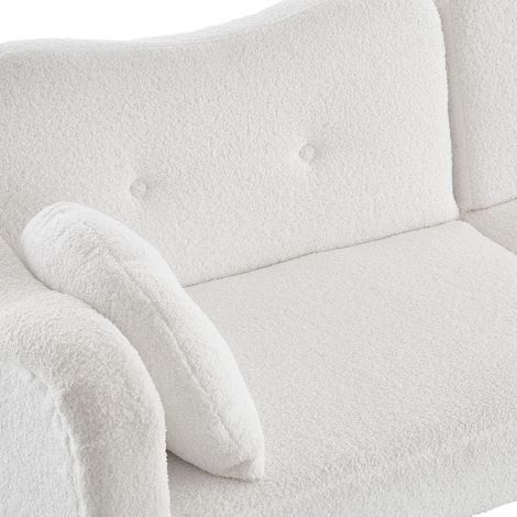 [Schlaffunktion] Canapé à deux places – Canapé moderne avec dossier réglable et pieds en métal dorés. Possibilité de transformer le canapé en lit. Meuble multifonctionnel, 2-en-1. (1/5)
