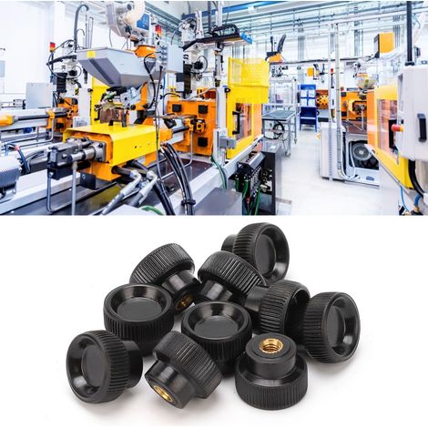 10 schwarze manuelle Spannknöpfe für Industriedrehmaschinen, Griff für M520 Scheibenmutter (1/5)