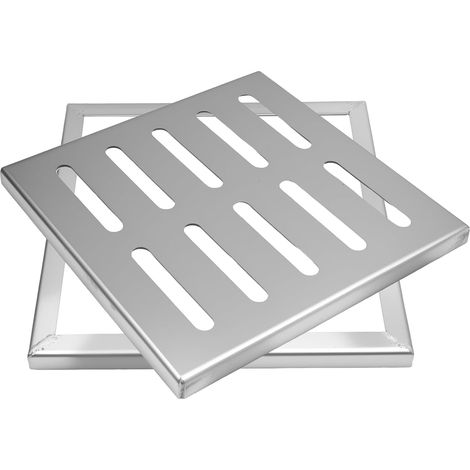 300 x 300 x 20 x 2 mm - Couvercle de vidange de sol en acier inoxydable avec cadre - Convient pour les routes municipales et les lotissements résidentiels (1/5)