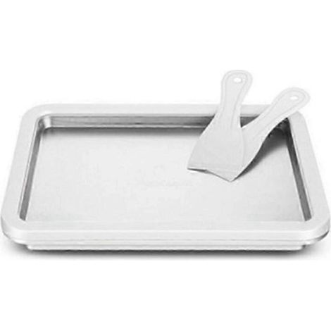 Machine à glace, plaque à glace, avec 2 spatules en plastique, idéale pour la fabrication artisanale de glaces et de yaourts glacés (2025) (1/5)