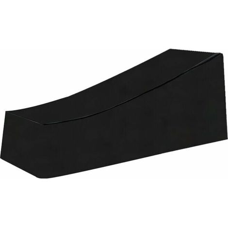 Housse de chaise longue de jardin, imperméable, coupe-vent, housse de chaise longue en tissu Oxford 210D durable, chaise longue (210x75x80/40cm) - Noir (1/4)
