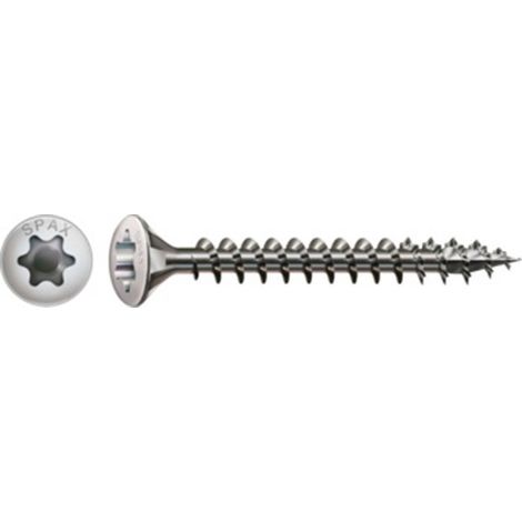 Spax Vis à bois Tête fraisée bombée TFB T-STAR TORX T20 4.5X50 Filetage total Inox A2-1 pièce (1/5)