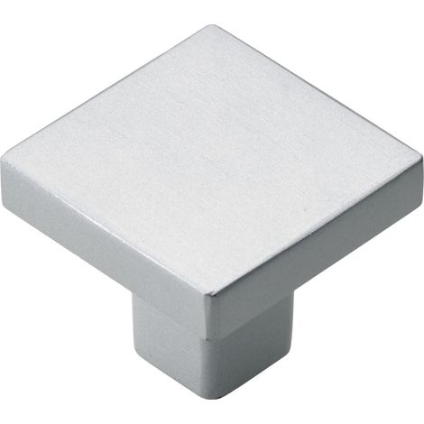 Hettich Möbelknopf Zinkdruckguss silber 30,0 x 30,0 mm - 1 Stück Möbelgriffe