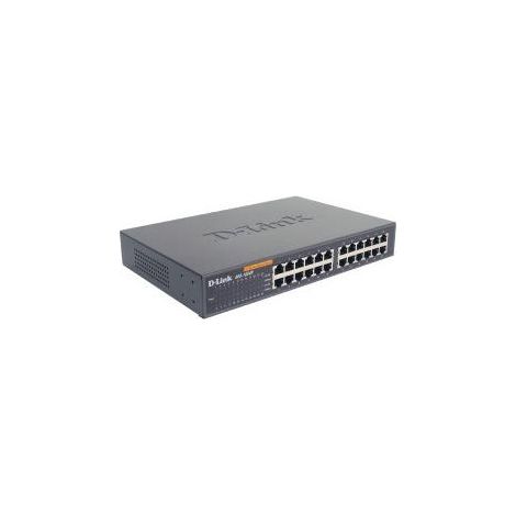 D-Link 24-port 10/100M NWay Desktop - Internal PSU (incl. 19" rack mount kit) Unmanaged