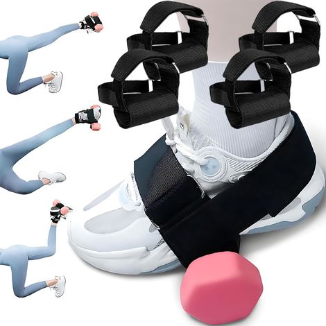 2 Paires Sangle Cheville Musculation, Poids Cheville, Sangle De Cheville Musculation, Pour Les Mouvements d'Entraînement Des Jambes Et Des Hanches, Entraînement Du Tibia, Flexion Des Jambes (1/5)