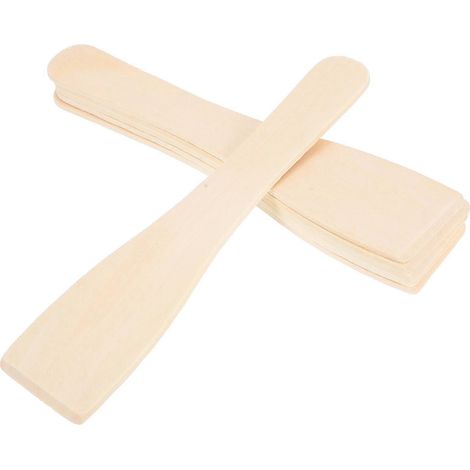 Spatule en bois antiadhésive en bambou, ustensile de cuisine pour mélanger, 21 x 5 x 0,3 cm, lot de 6 (1/5)