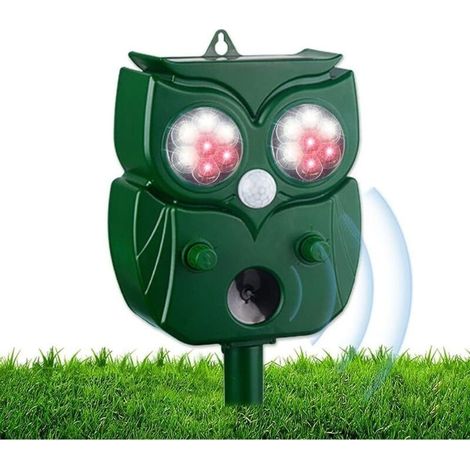 Outdoor Cat Repellent, Ultrasonic Cat Repellent with 5 Adjustable Modes, Solar-Powered Cat Repellent, Pet Repellent, Ultrasonic Rodent Repellent, for Dogs, Cats, Rabbits, Foxes (1/5)