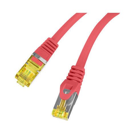 Cable de conexión Lanberg FTP cat.6A 0.5m lszh CU fluke aprobado rojo