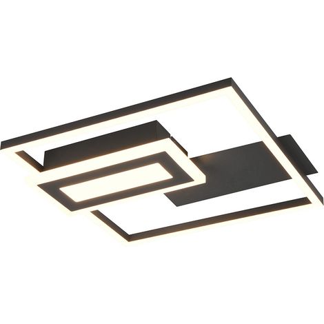 Trio Leuchten LED Deckenleuchte Spiro 22W schwarz matt Deckenlampen & Kronleuchter