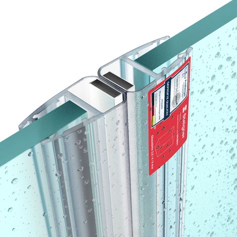 STEIGNER Joints de douche magnétiques SET, 164 cm, vitre 3,5/4/5mm, joints d'étanchéité aimantés 180 pour portes de douche, UKM01, 2 pièces