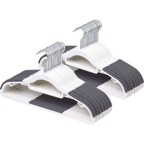 20 Cintres Etendoir T-Shirts Pantalons Crochets 360° Pliants (1/5)