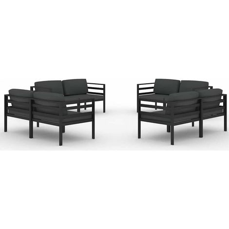Maison Exclusive - 8-tlg. Garten-Lounge-Set mit Kissen Aluminium (1/5)