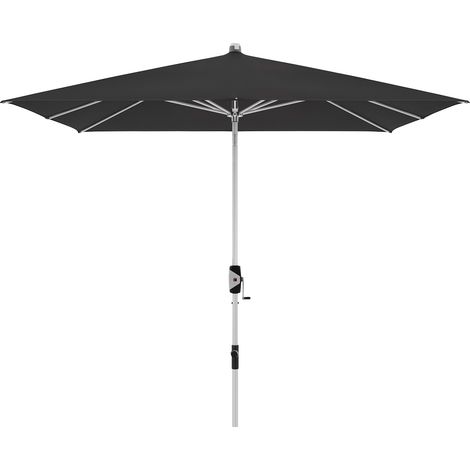 Knirps Sonnenschirm / Kurbelschirm "Automatic" mit Höhenverstellung, 240 x 240 cm, dunkelgrau, Bezug aus 100% Polyester, Gestell aus Aluminium, Streben aus Stahl, 9,9 kg