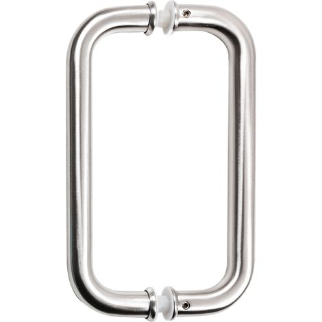 Manillón acero inoxidable puerta cristal/madera 200mm ARI120 (1/2)