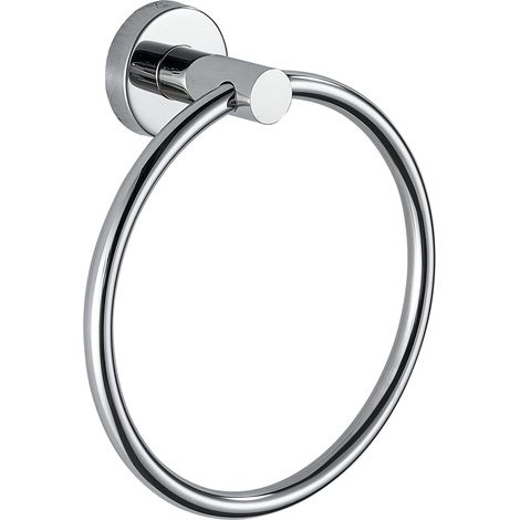 1 Anneau Porte-Serviettes, Acier Inoxydable, Rotation 180°, Design Fermé, Pour Salle De Bain Et Cuisine (1/5)