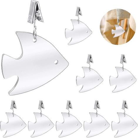 10 Stück schwere Tischdeckengewichte aus Stahl, Tischdeckenklammern, Tischdeckenklammern für den Außenbereich, Tischdeckenanhänger in Fischform für Garten, Picknick, Hochzeit (1/5)