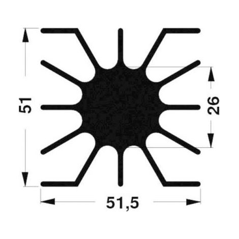 Fischer Elektronik 10020386 SK 46 37,5 SA Dissipatore per LED 1.85 K/W (L x L x A) 51.5 x 51 x 37.5 mm