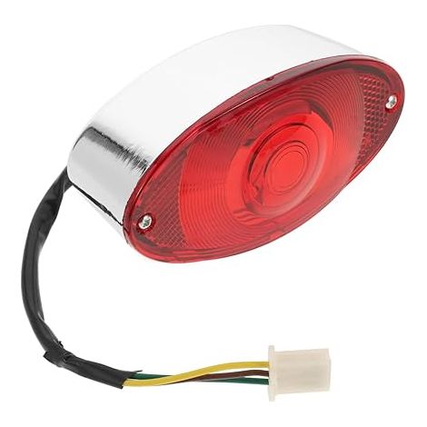 Feu Arrière Moto Plastique Œil de Chat Lumière Frein et Position Compatible Remplacement pour Éclairage Plaque Immatriculation (1/5)