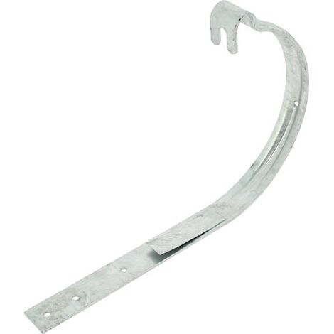 Crochet Rouen nez gouttière 1/2 ronde 33 tige 170mm – Acier galvanisé – Résistant aux intempéries – Pour fixation sur gouttières (1/2)