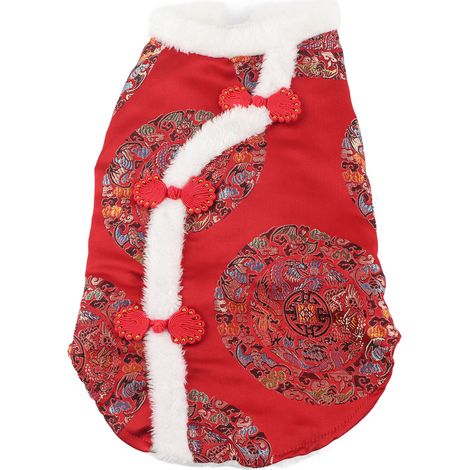 Costume de fête du Nouvel An chinois pour petits chiens et chats (taille XL)
