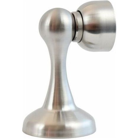Butoir de porte magnétique MS011 en aspect acier inoxydable - Butée de porte avec matériel de fixation au sol et au mur - Bloc Porte aimanté - 4,9 x 5,8 x 8,3 cm (1/5)